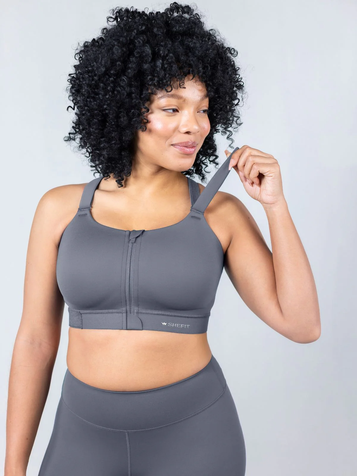 Emerge Sports Bra - Steady Grey - Image 4