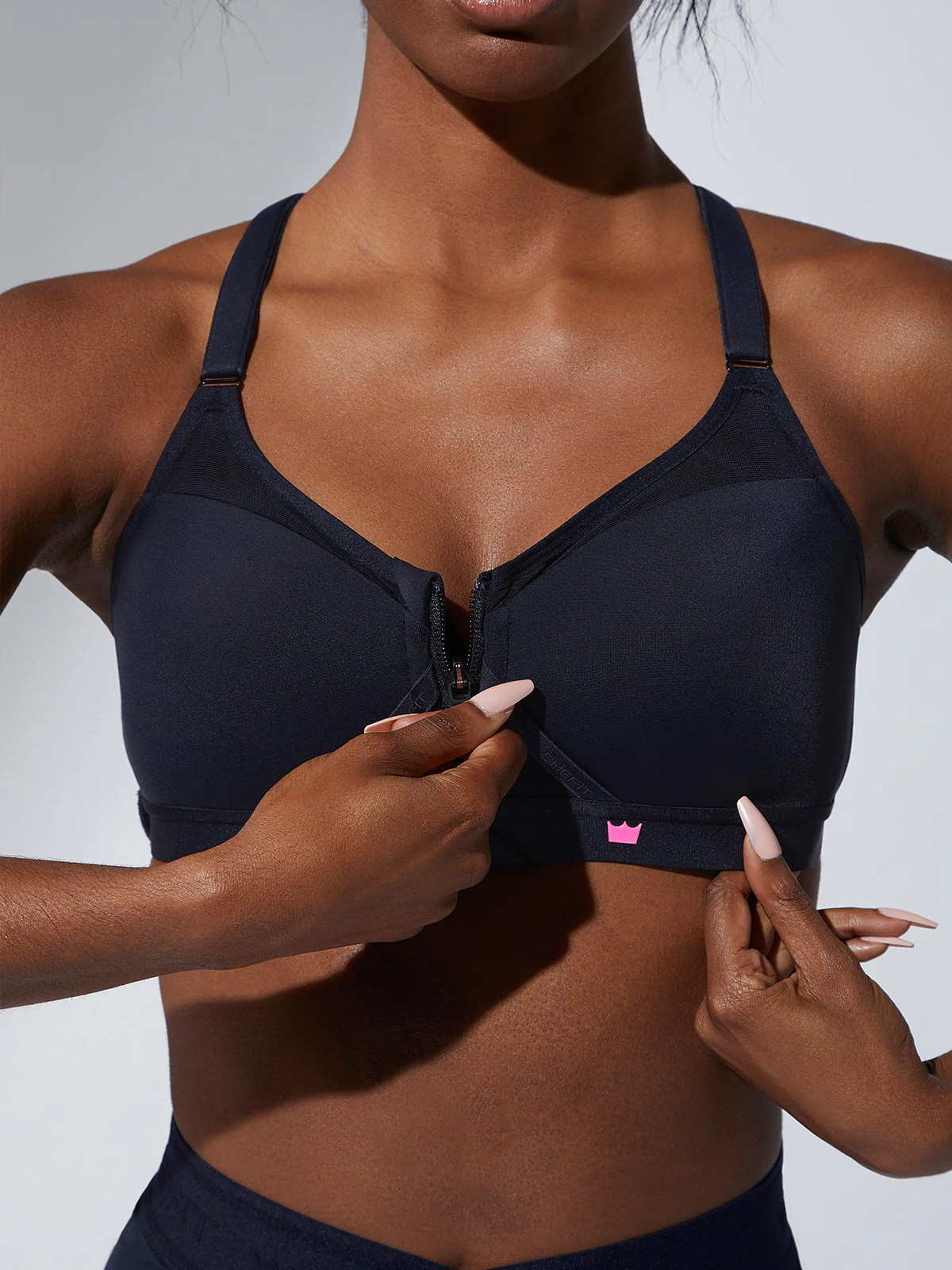 Exhilarate Sports Bra - Black and Pink - Image 3