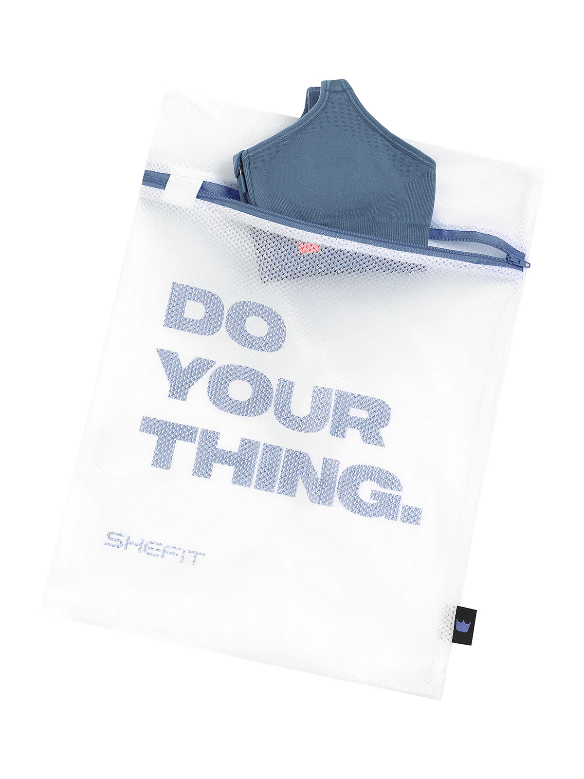 Girls' Low Impact Sports Bra - Washed Denim - Image 6