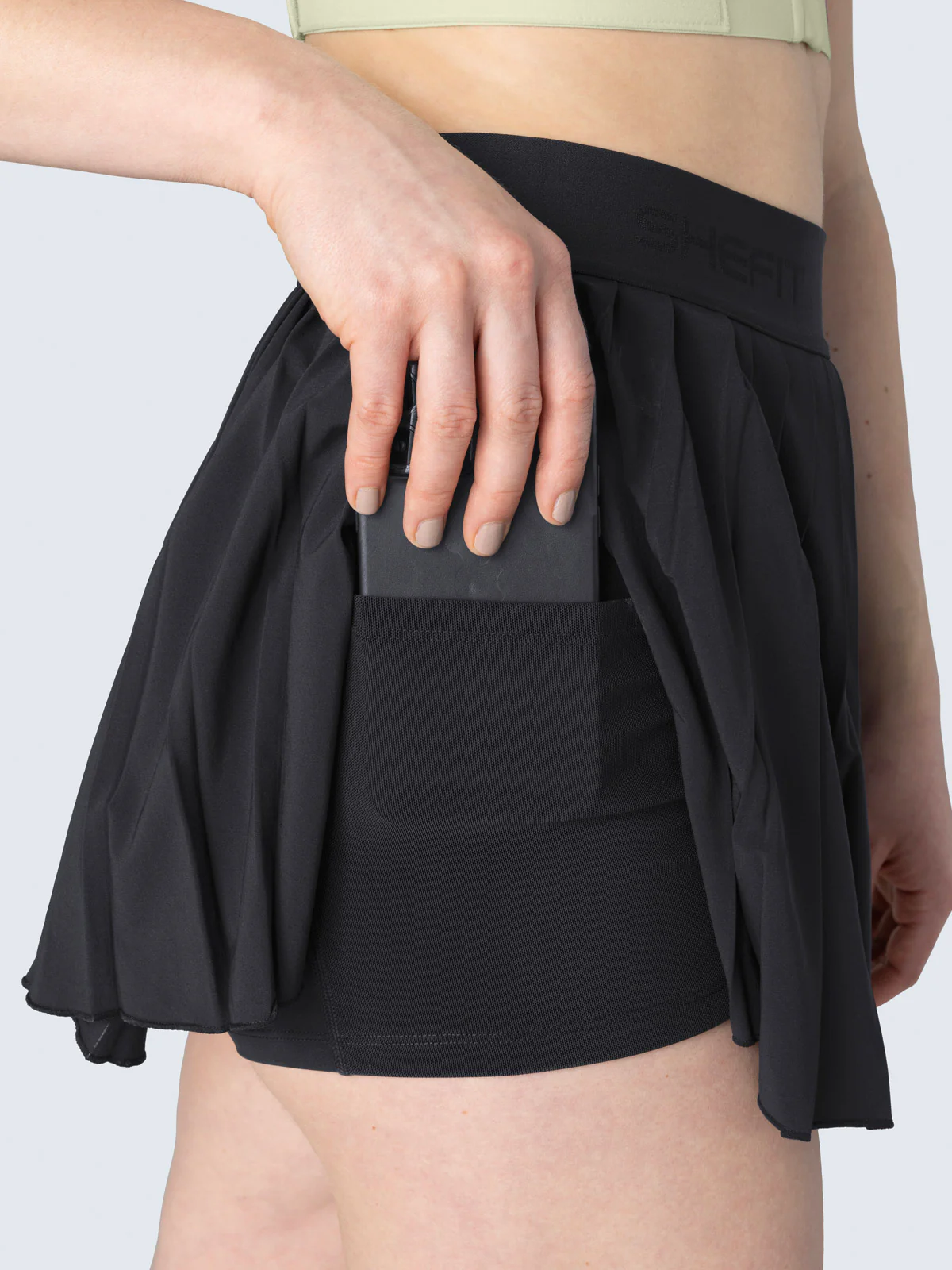Pleated Skirt - Black - Image 4